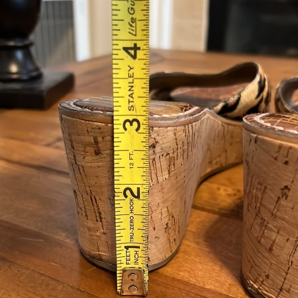 SAM Edelman sandals, leopard pattern, platform sl… - image 10